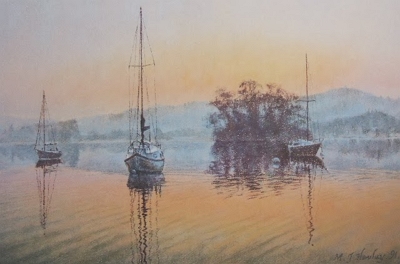 Boats at Dawn, Windermere